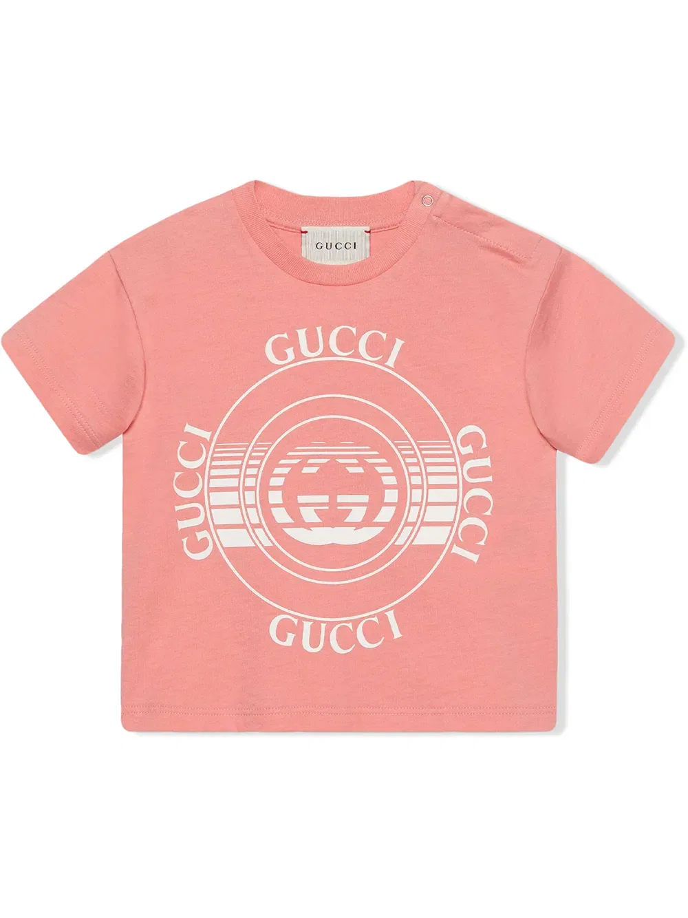 Футболка Gucci с принтом в виде диска Gucci Kids, розовый