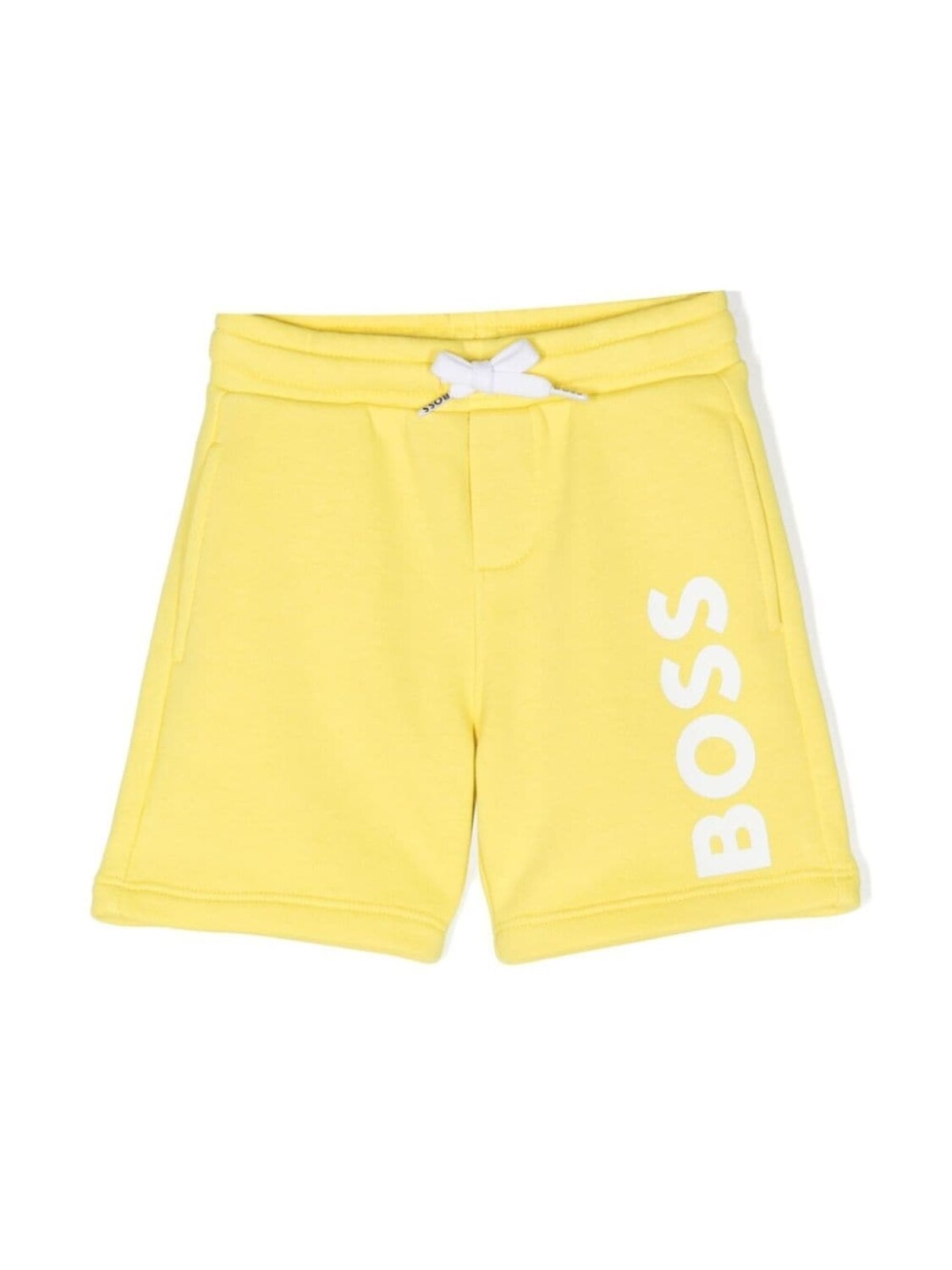 

BOSS Kidswear шорты с логотипом, желтый