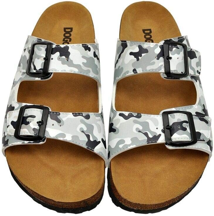 DOGO Personalize Your Life Simon - Printed Flat Slide Сандалии - Boys' Fashion - Chic, Elegant and Casual Style - Vegan, Environmentally Friendly and Handmade, черный — фото 2