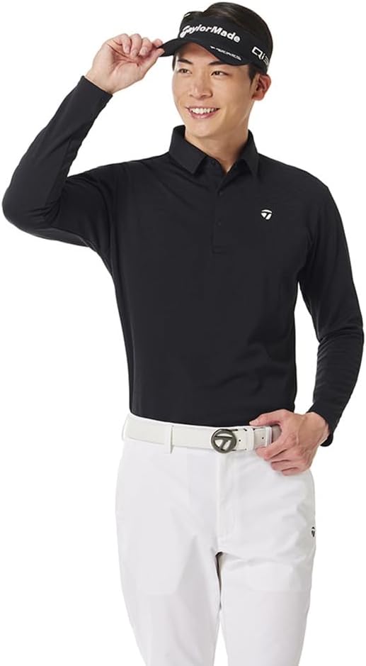 

Поло TaylorMade Medium Tonal Jacquard L/S, черный