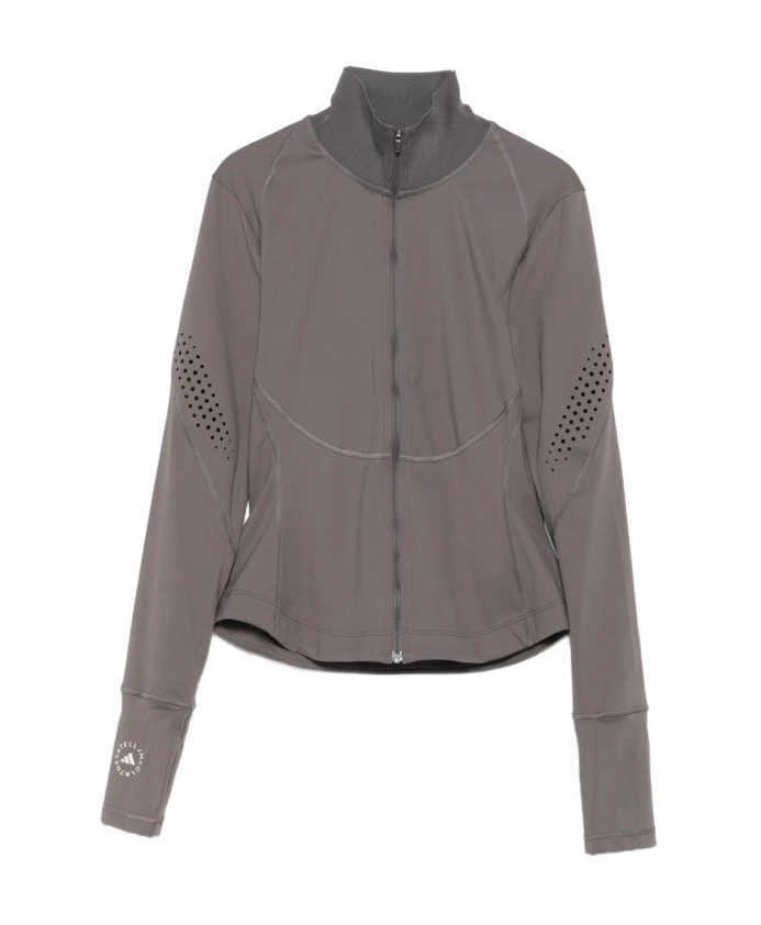 

Коричневая куртка с высоким воротником, вырезанная лазером. Adidas By Stella Mccartney, коричневый