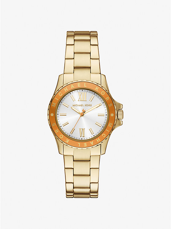 

Мини-Часы Everest золотистого цвета Michael Kors, оранжевый