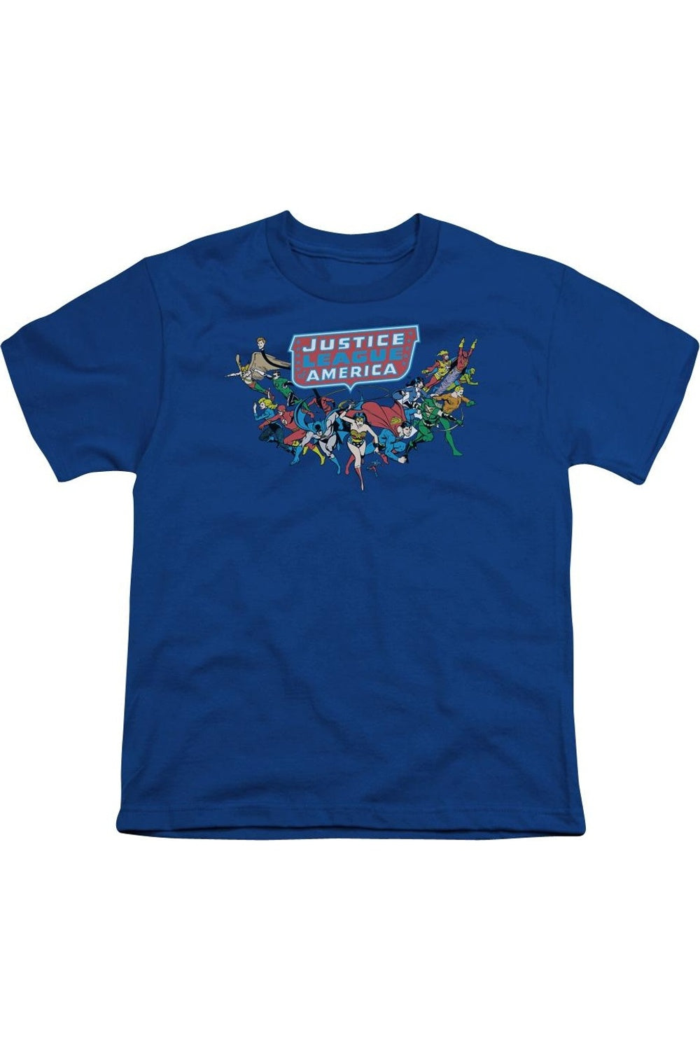 

Футболка с коротким рукавом для детей DC Comics Here They Come Gildan, синий