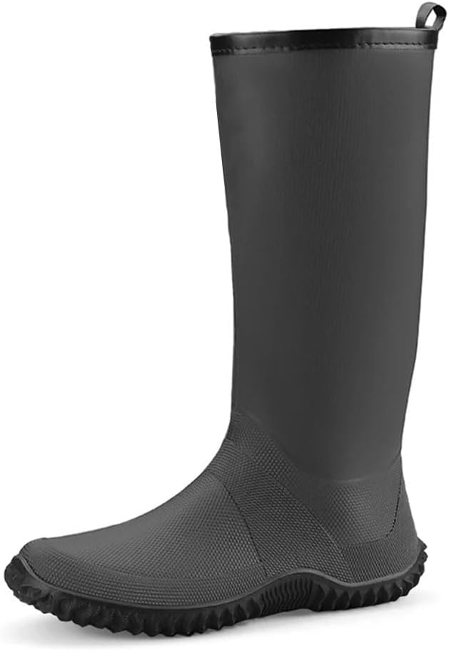 

Женские комфортные нескользящие водонепроницаемые ботинки для женщин для работы на открытом воздухе и рыбалки, мужские резиновые ботинки Generic, черный