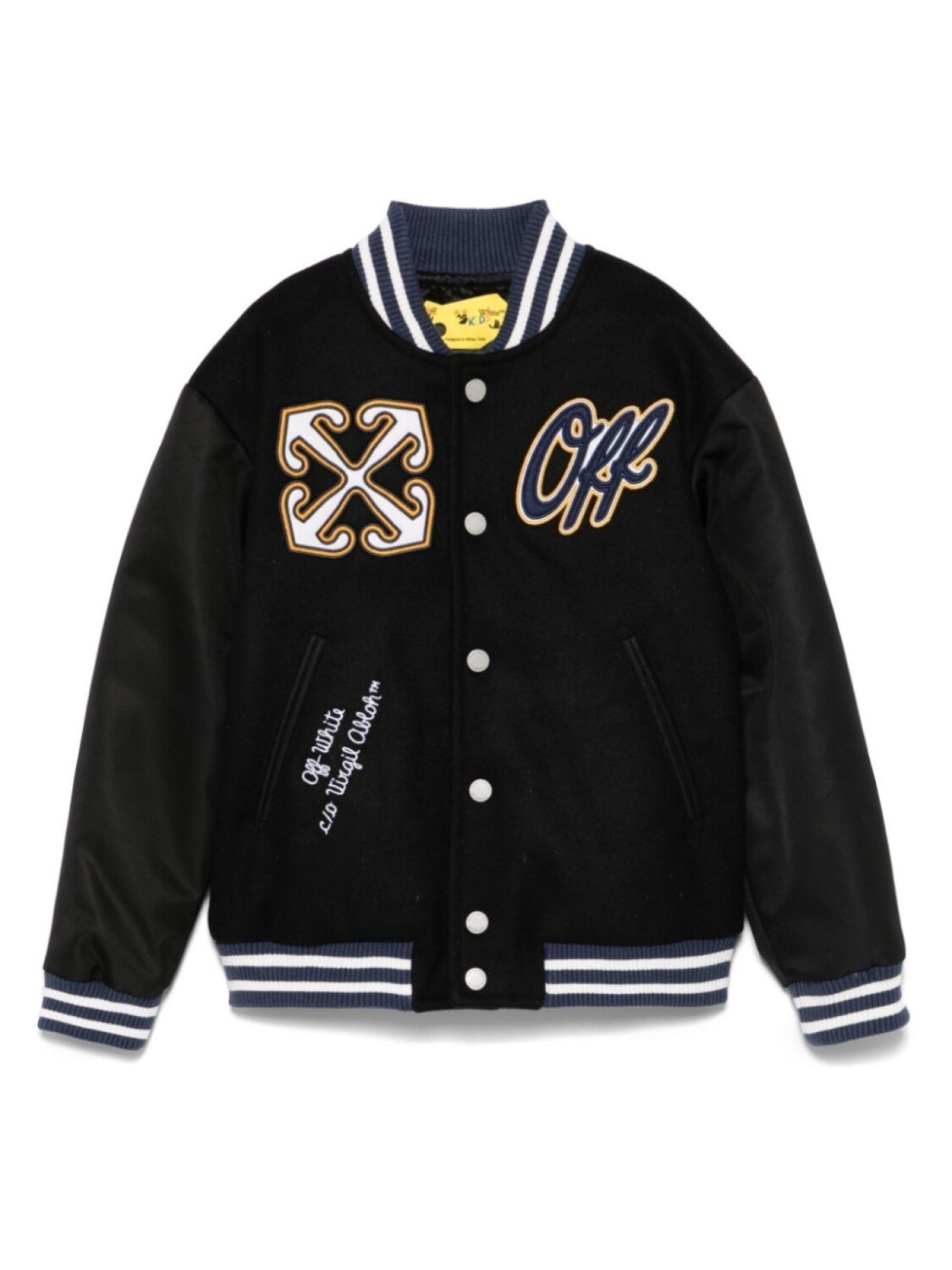 

Куртка-бомбер с нашивкой в виде стрелы Off-White Kids, черный