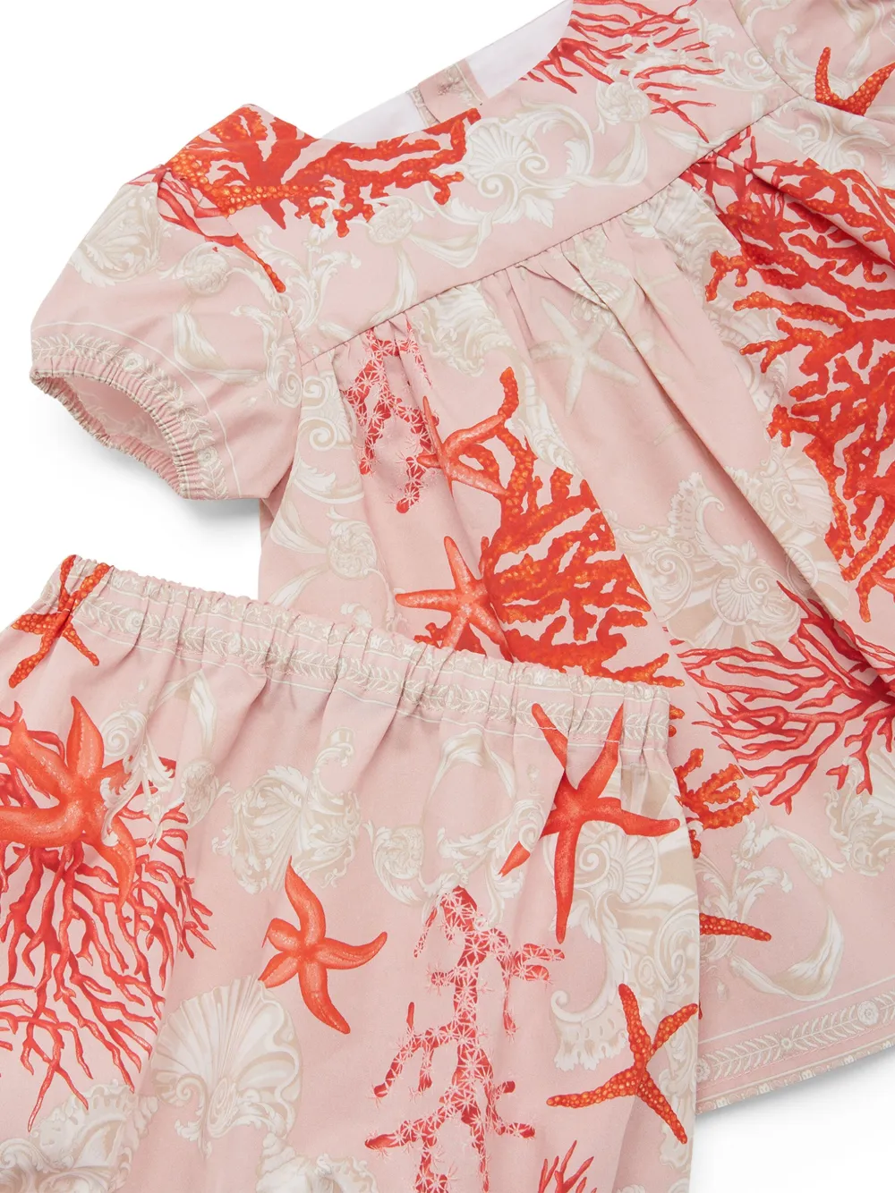 Комплект из платья и блумеров Barocco Versace Kids, розовый — фото 3