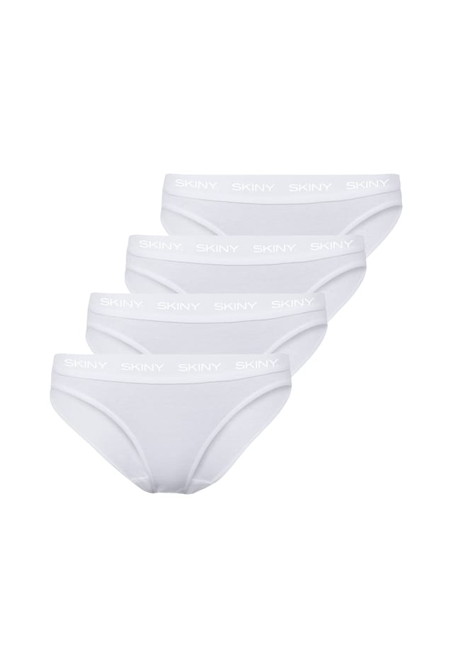 

Трусы Rio 4-pack - нижнее белье трусы хлопок логотип пояс тонкий рубчик однотонный Skiny, белый
