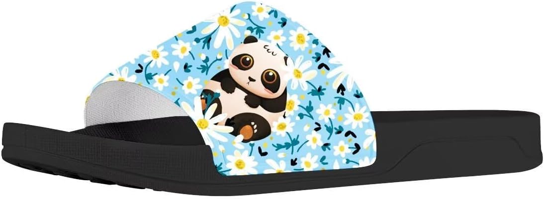 

Женские сандалии Forchrinse Red Mushroom слайд с открытым носком, повседневные, для душа, пляжа и спорта, Panda Daisy