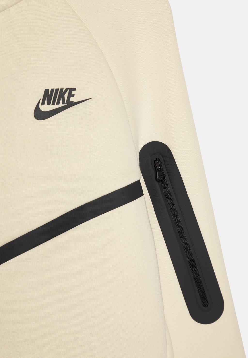 Толстовка на молнии Nike Sportswear, цвет Light Khaki/Black — фото 4
