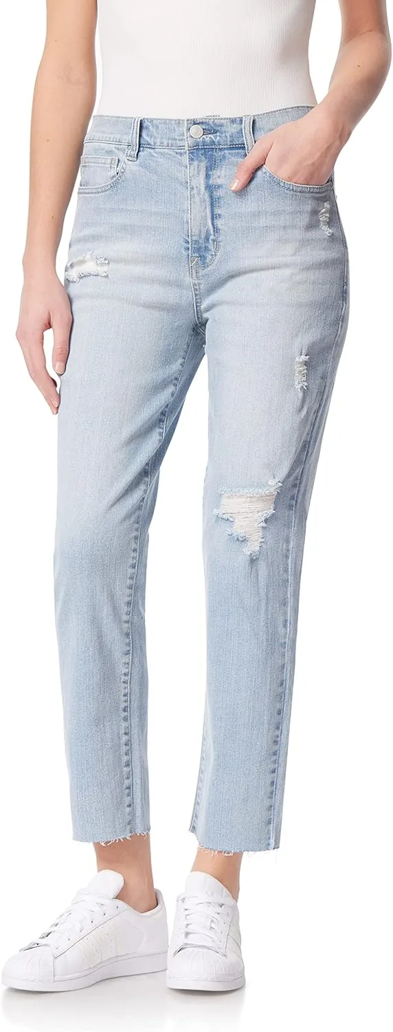 

WallFlower женские джинсы Mom Curvy Ankle High-rise Insta Stretch