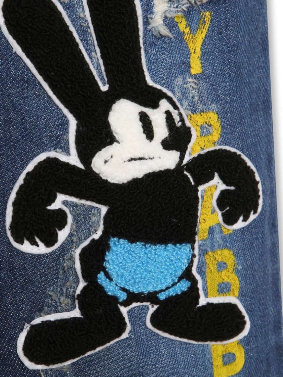 Givenchy Kids прямые джинсы с вышивкой из коллаборации с Disney, синий — фото 3