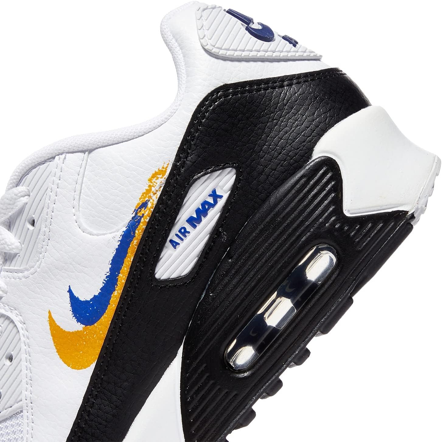 Кроссовки Nike Air Max 90 (Big Kid), белый/синий/золотой — фото 3