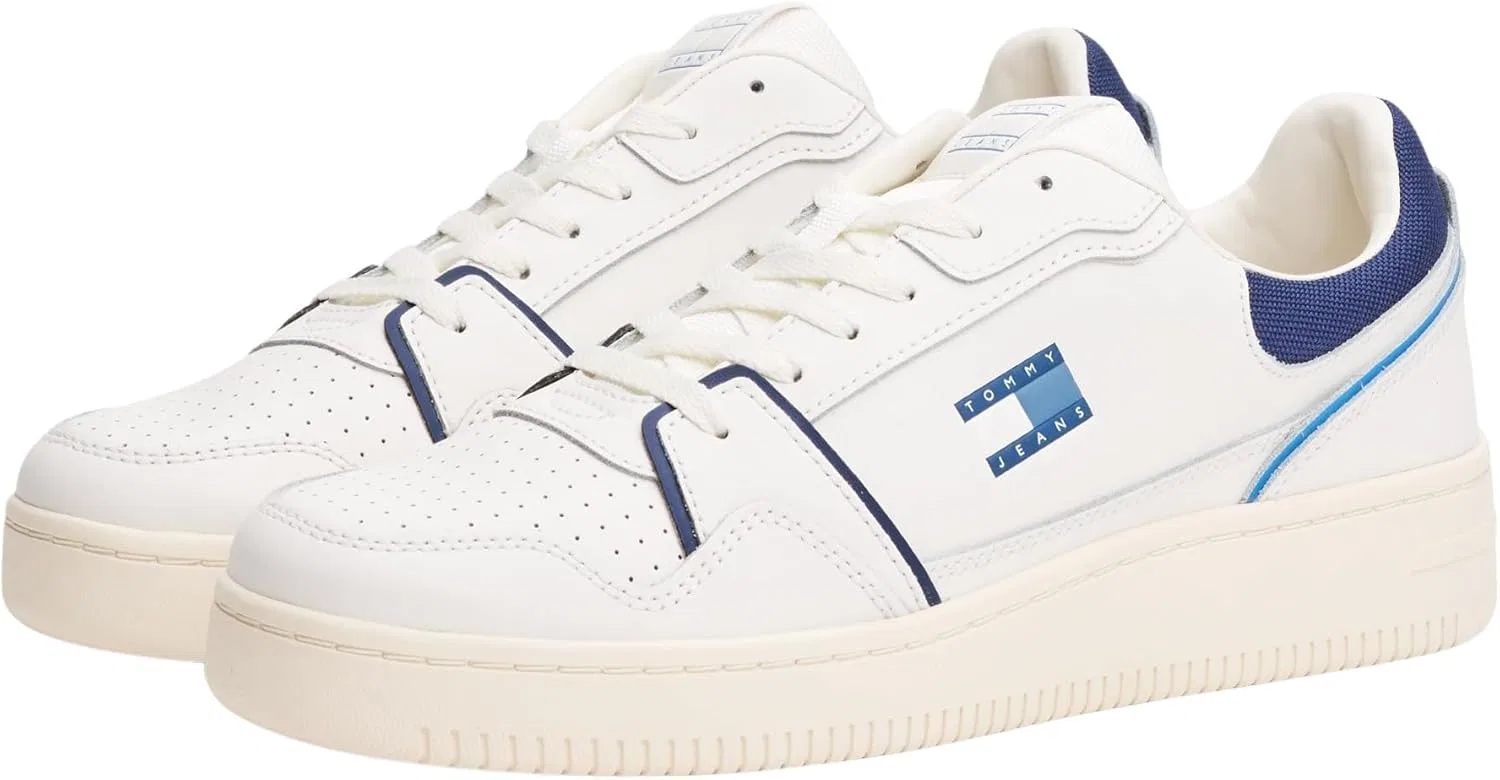 Кроссовки Tommy Jeans Herren Cupsole Sneaker Retro Basket Low Top, Navy Blue — фото 3