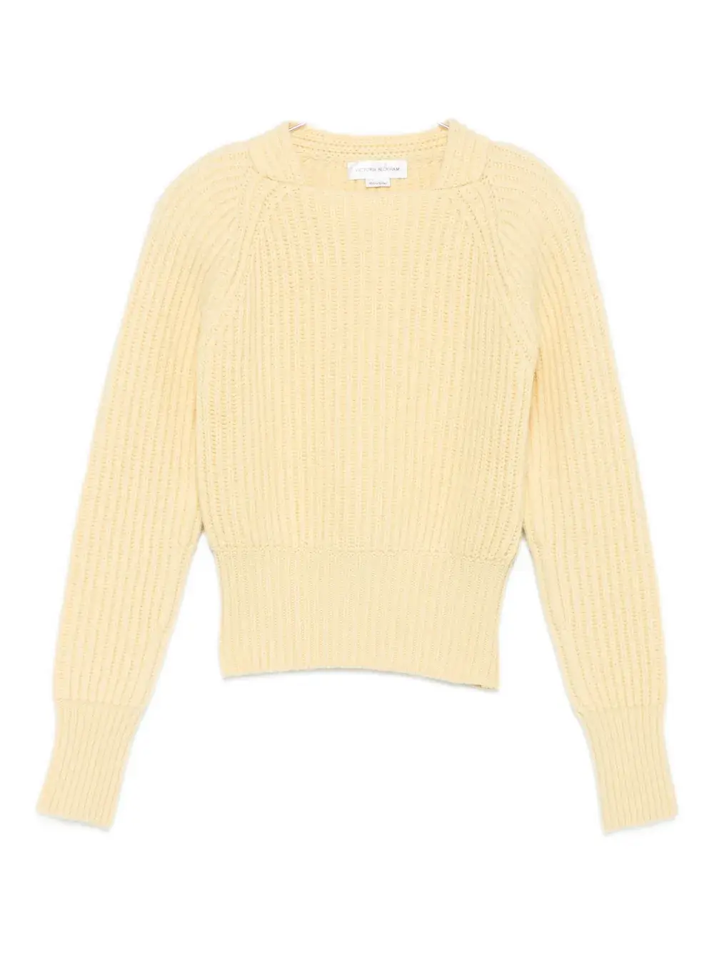 

Свитер с ребристой вязкой и рукавами-реглан VICTORIA BECKHAM, желтый