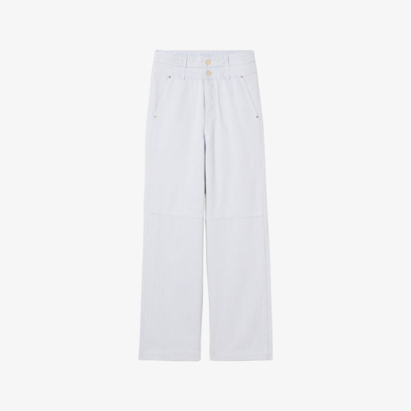 

Джинсы с двойной манжетой в эффекте потертости Claudie Pierlot, синий