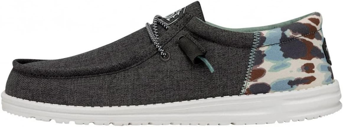 

Мужские лоферы Hey Dude Wally Funk Mossy Oak Original Bottomland - верх из рипстопа - круглый носок Heydude, серый