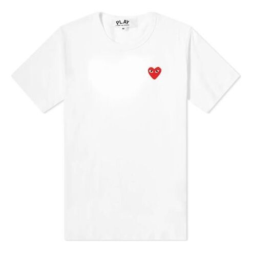 

Футболка basic t-shirt red emblem 'white' Comme Des Garcons Play, белый