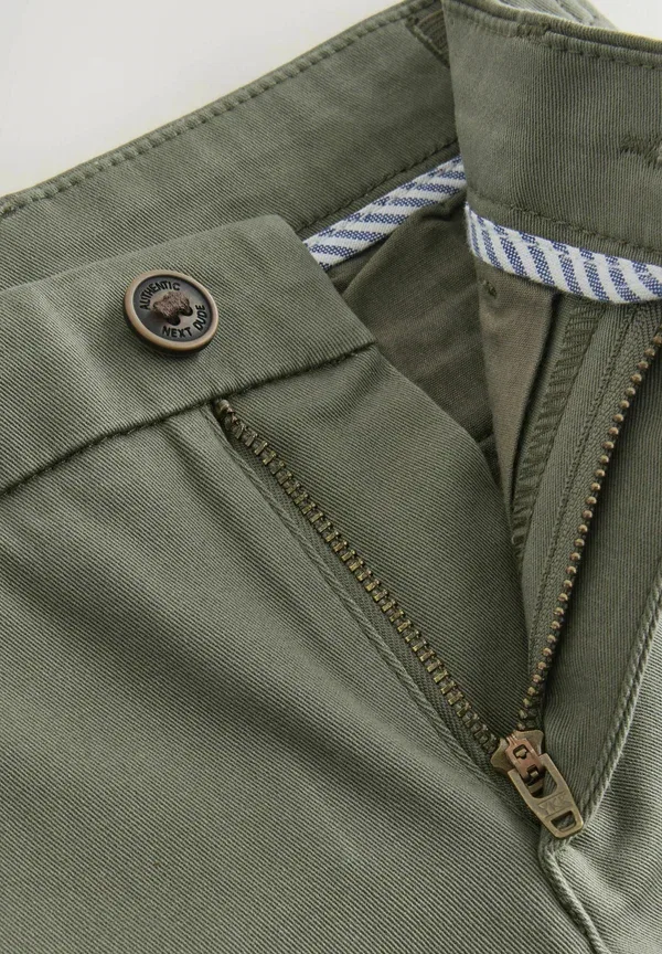 Брюки чинос Next, olive green, оливково-зеленый — фото 3