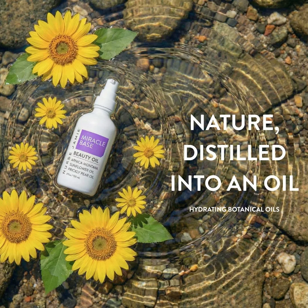 Увлажняющее масло для лица Nurse Jamie Miracle Base Beauty Oil - смесь растительных масел - для успокоения сухой кожи. — фото 4