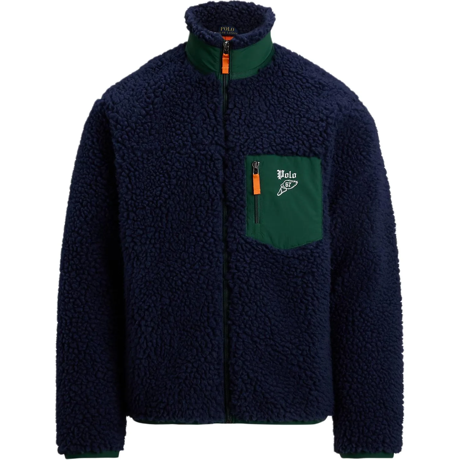 Флисовая куртка на молнии Polo Ralph Lauren, морской синий