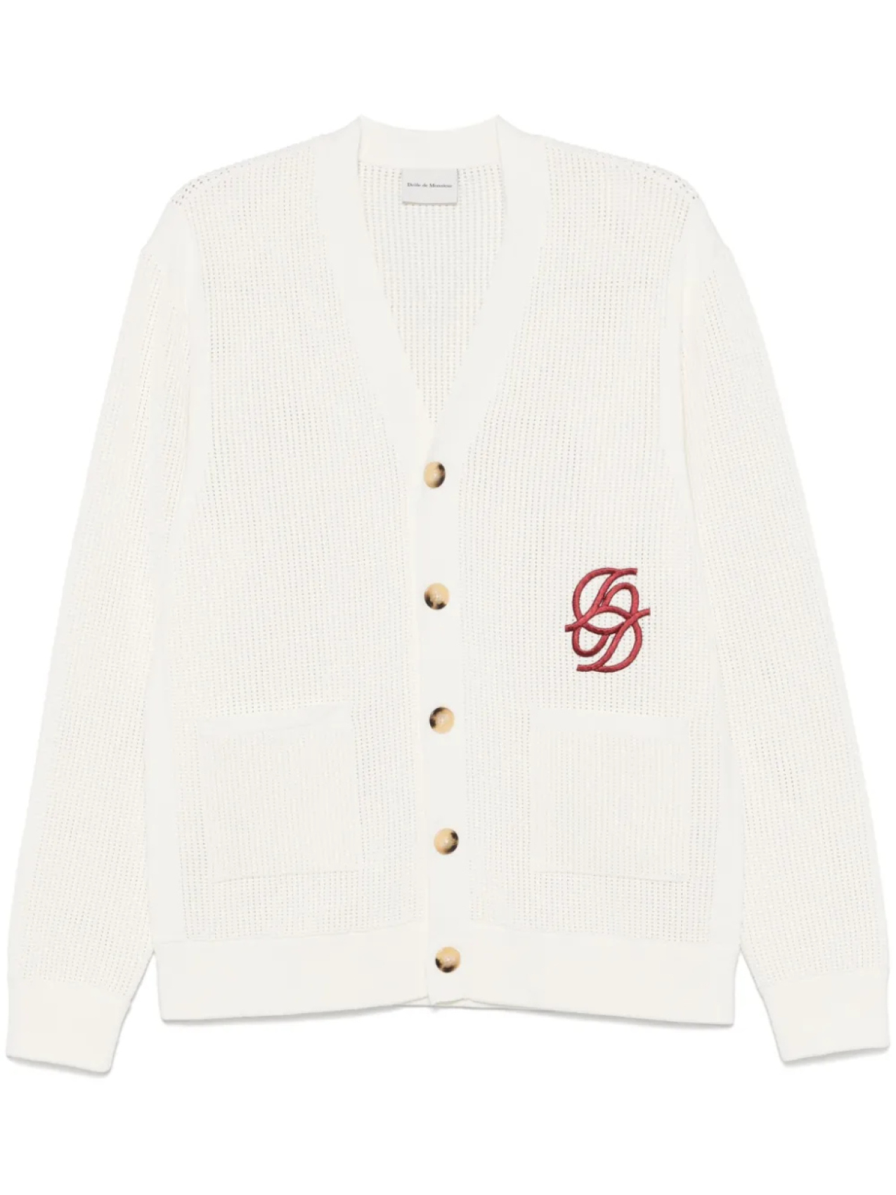 

Куртка Drôle De Monsieur Le Cardigan с монограммой, белый
