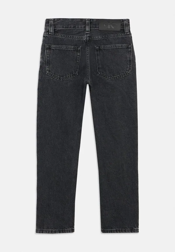Прямые джинсы унисекс прямого кроя Calvin Klein Jeans, Optic Black — фото 2