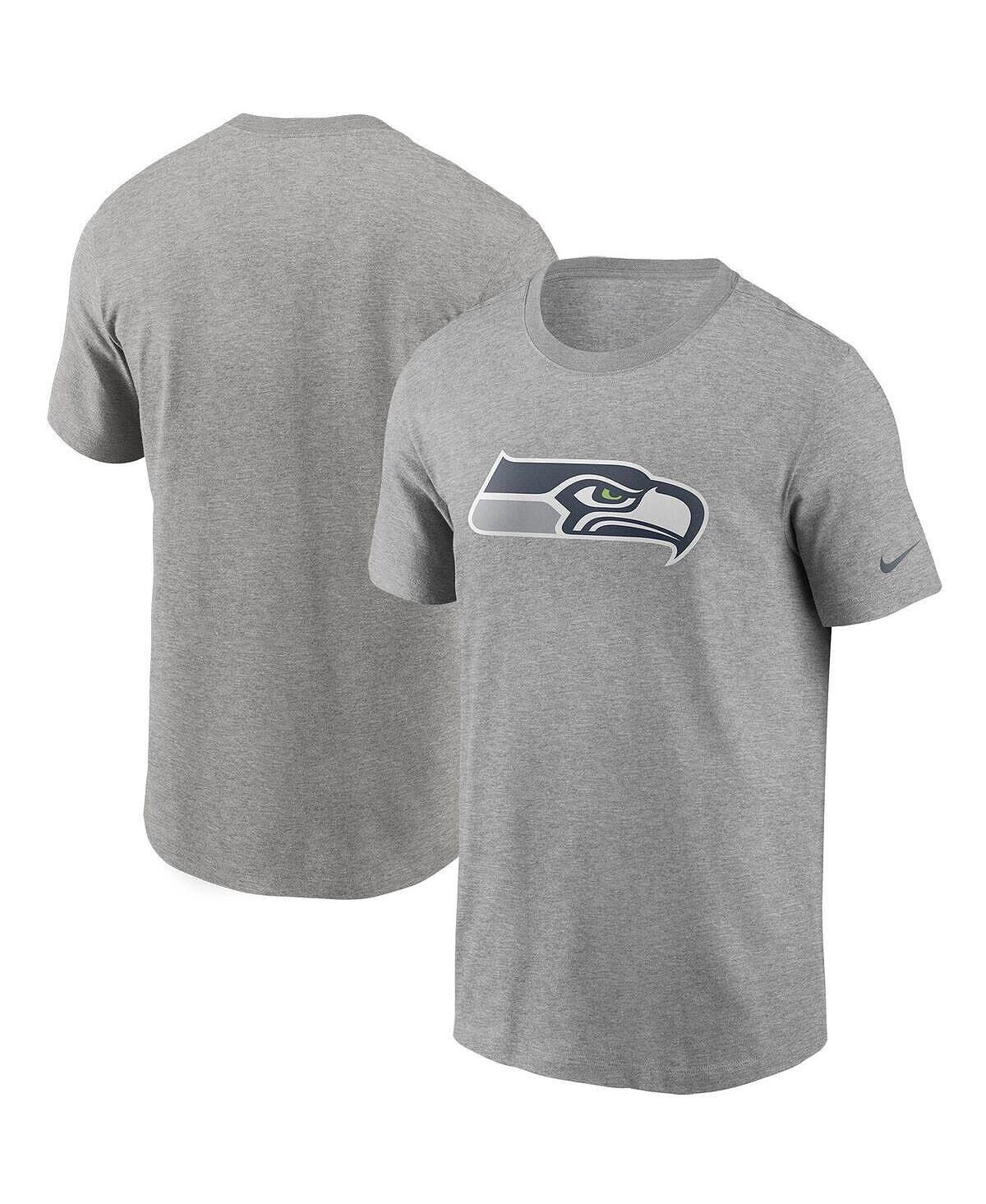 

Мужская серая футболка с логотипом Seattle Seahawks меланжевого цвета Nike, Серый, Мужская серая футболка с логотипом Seattle Seahawks меланжевого цвета Nike