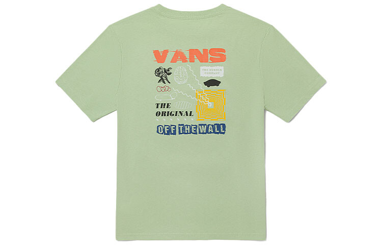 

Футболка унисекс светло-зеленая Vans, светло-зеленый
