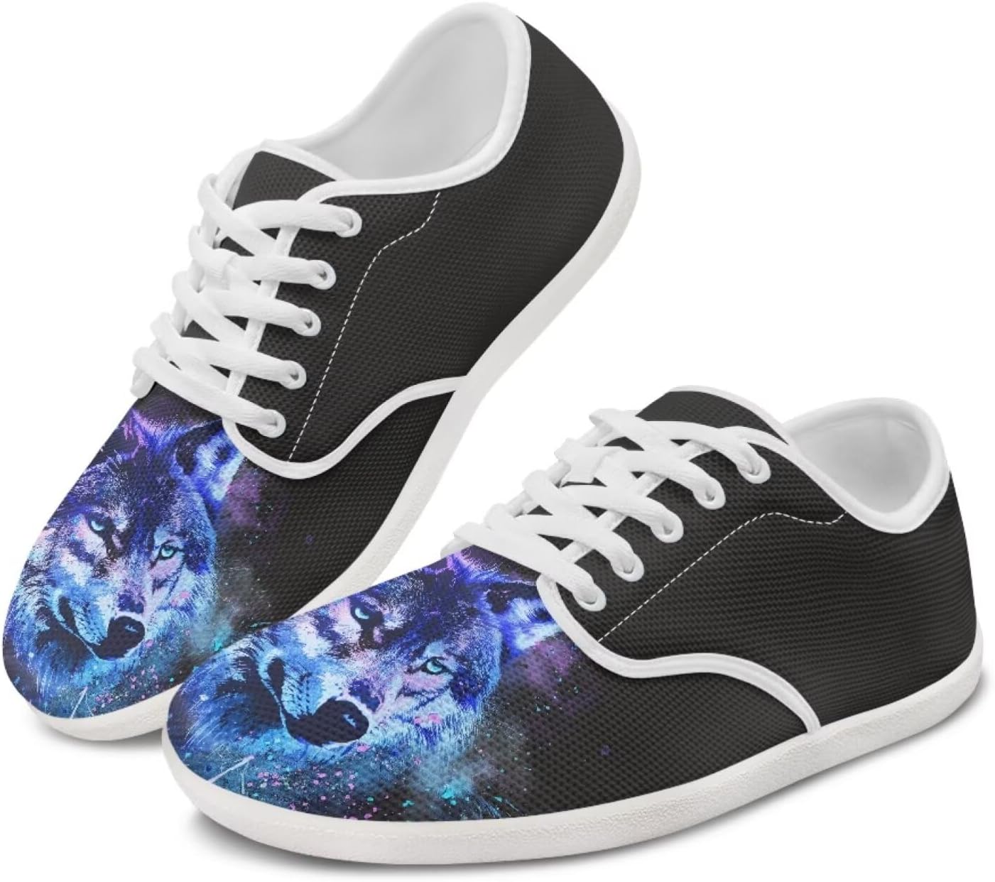 

Мужские спортивные туфли Chaqlin с животным принтом, низкие кеды, модные классические шнуровки, дышащие теннисные туфли, Wolf Head