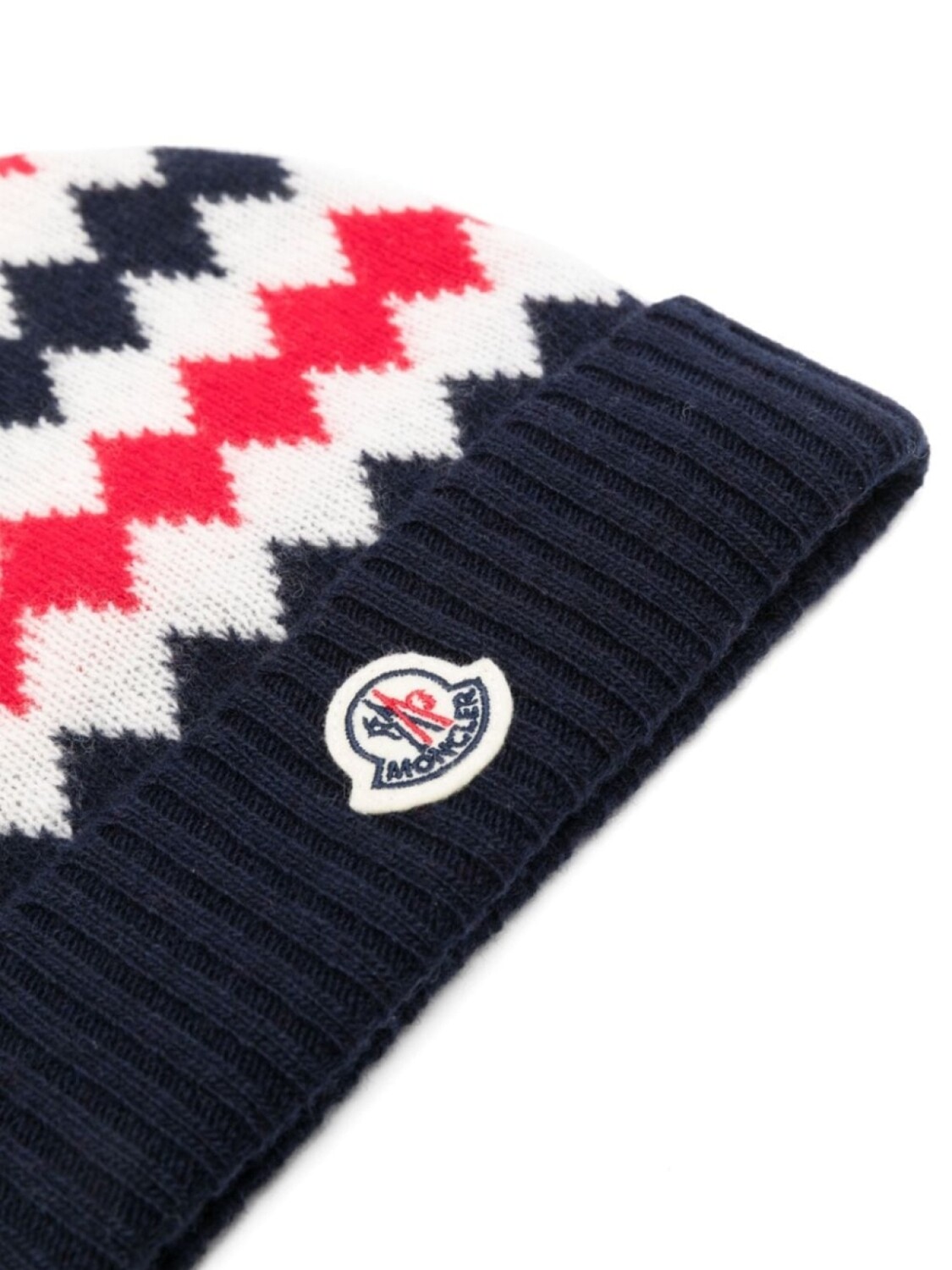 

Moncler Enfant шапка бини с нашивкой-логотипом, синий