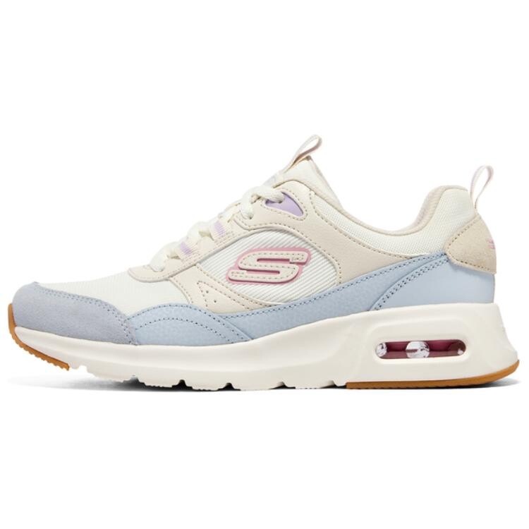 

Спортивные кроссовки женские с низким верхом бежево-синие Skechers