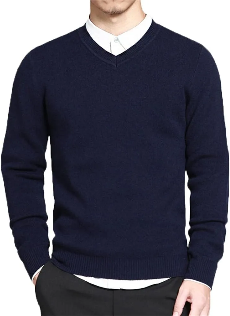 

Джемпер мужской V-образный вырез вязаный Jegsnoe