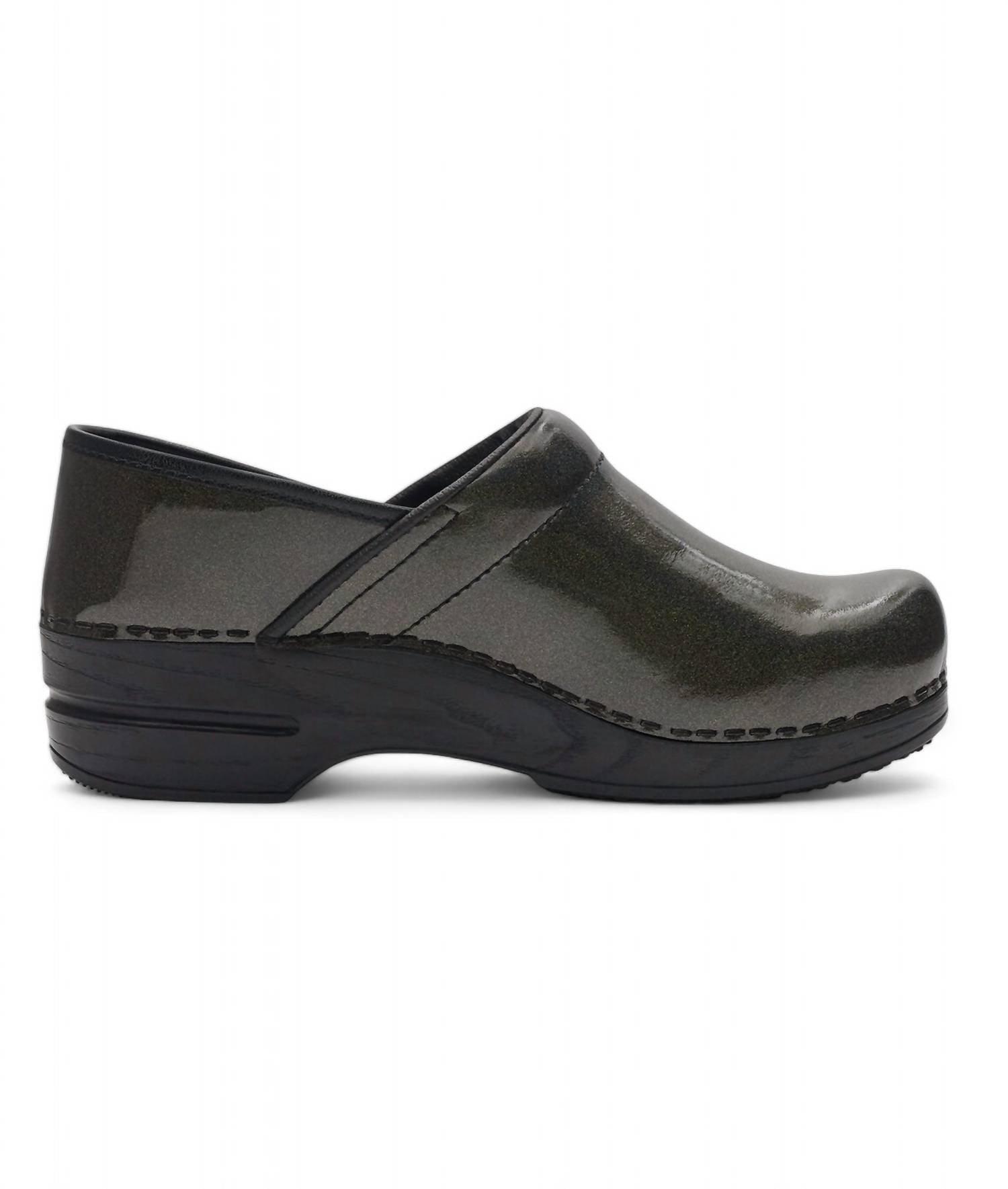 Женские профессиональные клоги Sabel Smart Step в глянцевом антраците Sanita, Patent Charcoal
