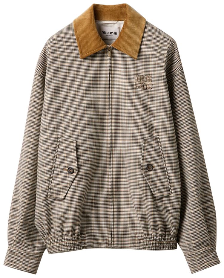 

Куртка Miu Miu Double Check Jacket 'Cacao', коричневый