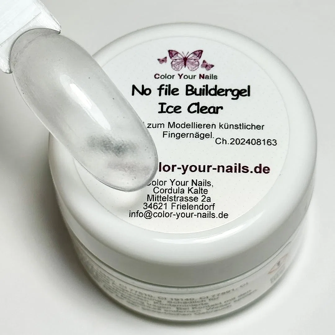 Прозрачный гель для наращивания ногтей No File Builder Gel Ice Clear, 15 г Color Your Nails — фото 2