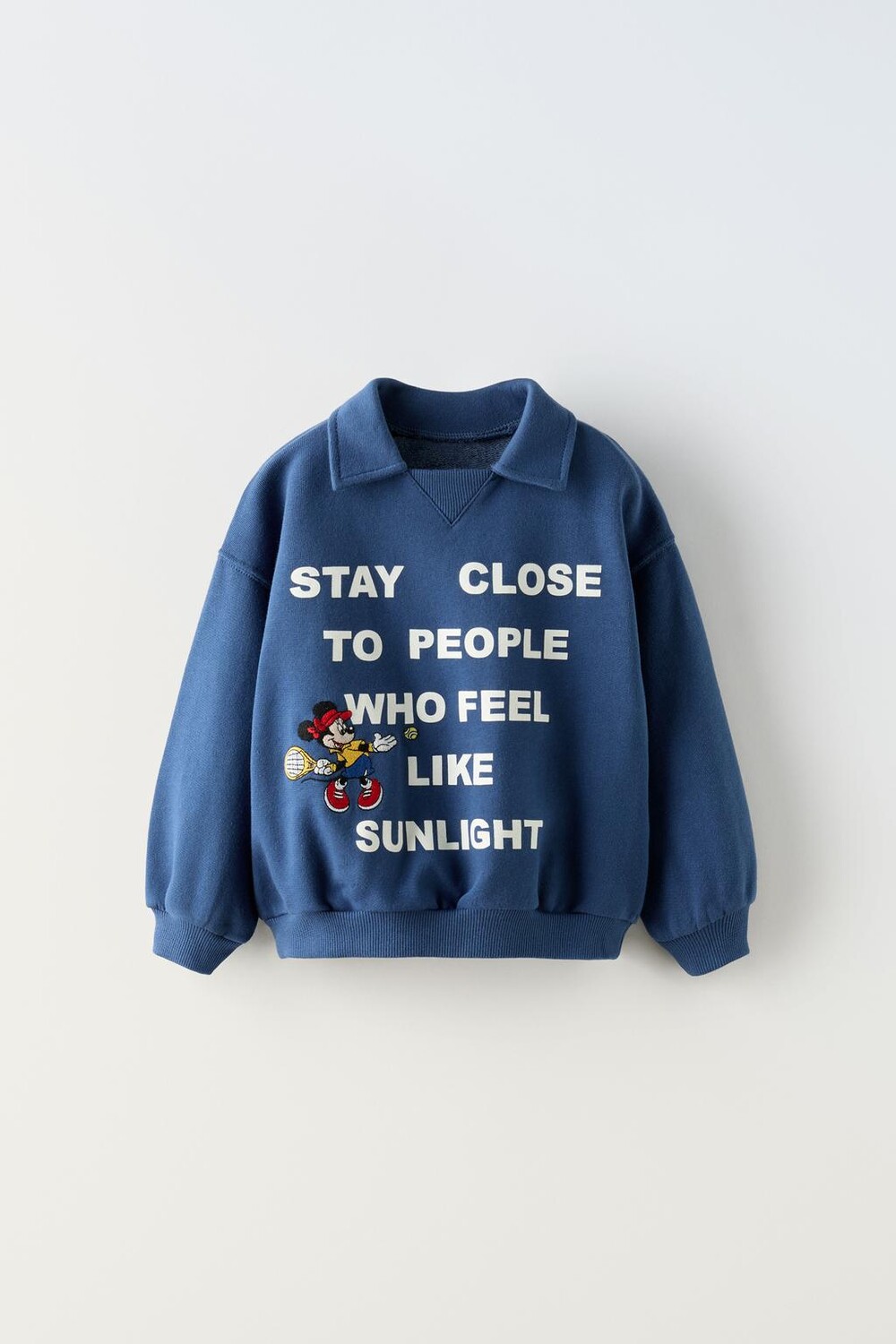

Толстовка с вышитым слоганом минни маус disney ZARA, синий