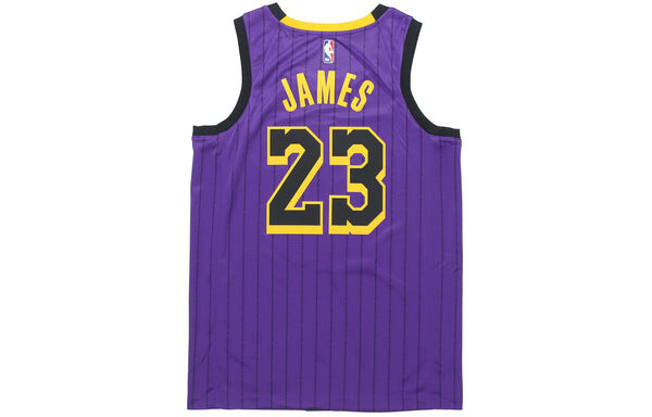Майка Nike NBA LeBron James City Version Jersey SW Fan Edition lakers 23 Purple, фиолетовый — фото 2