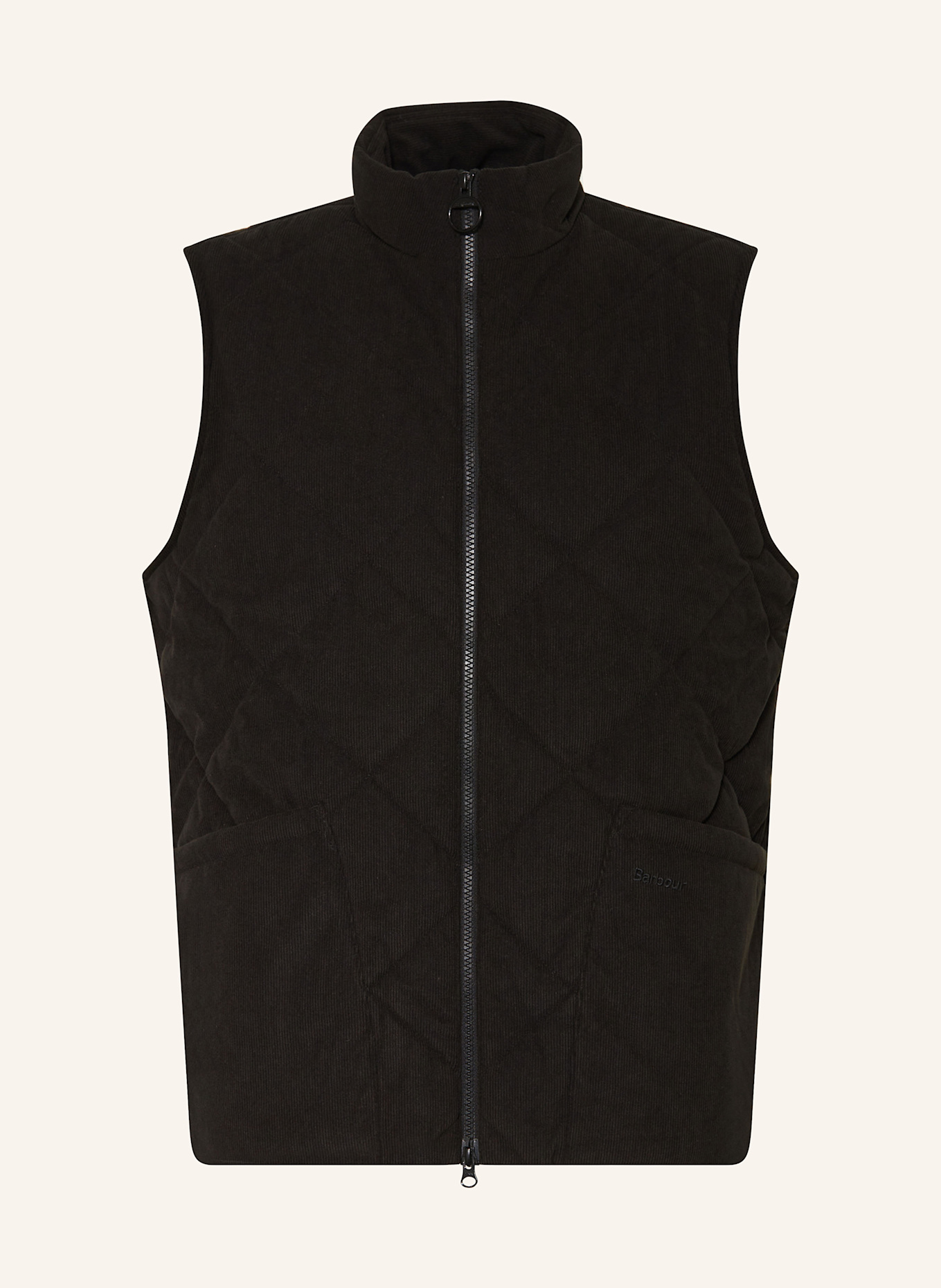 

Стеганый вельветовый жилет Liddesdale Barbour, черный