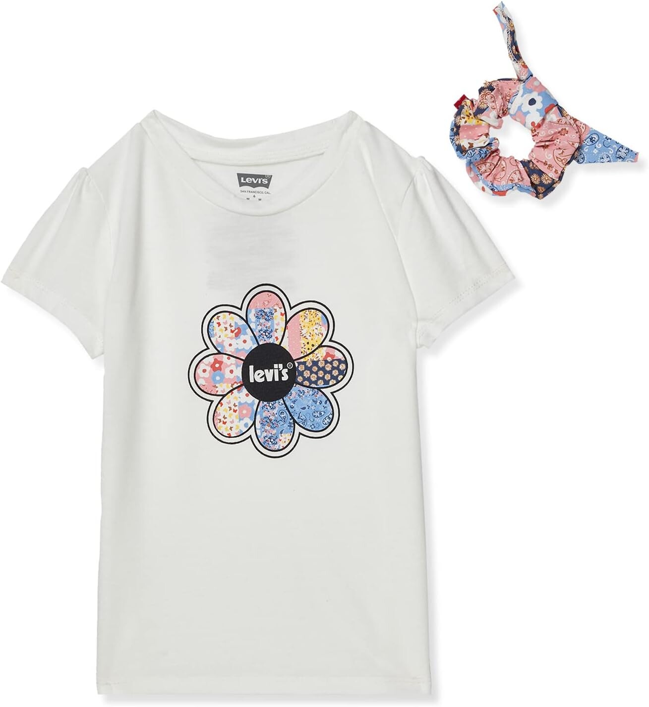 

Футболка Levi'S Daisy Tee with Scrunchie, цвет White Alyssum