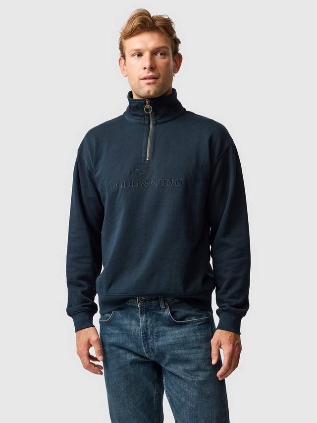 

Хлопковый свитер Milford Sound с четвертью молнии Rodd & Gunn, Eclipse