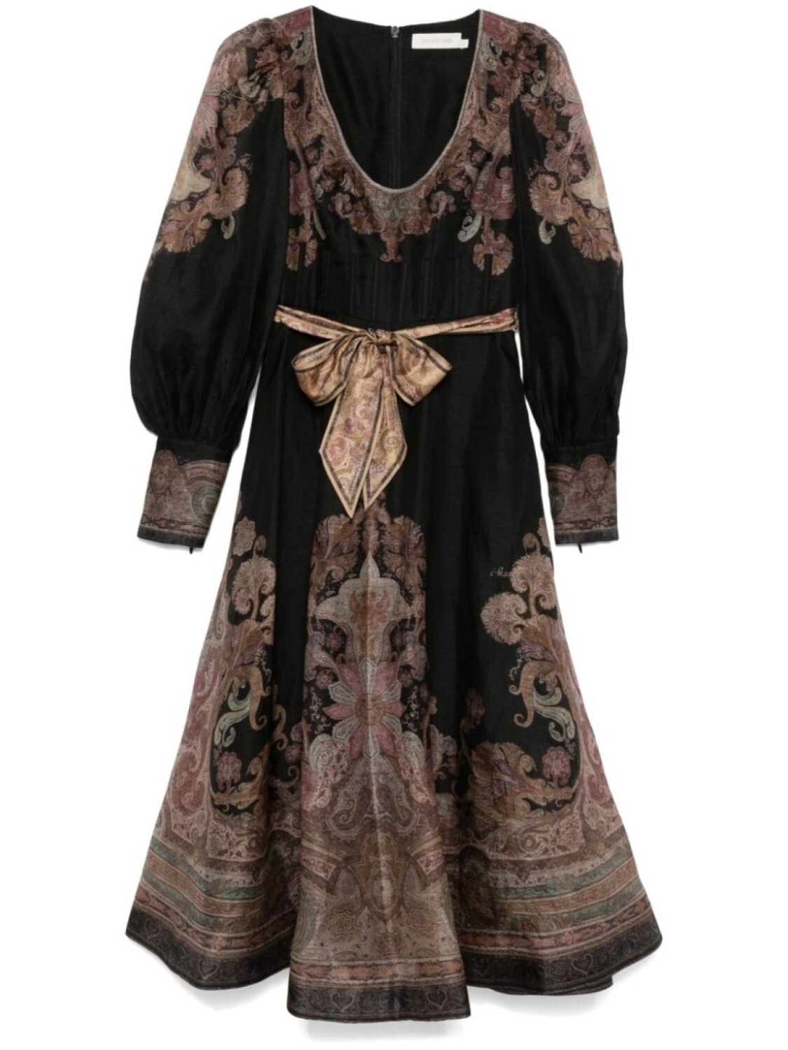 

ZIMMERMANN иллюстрация Структурированное макси-платье, черный