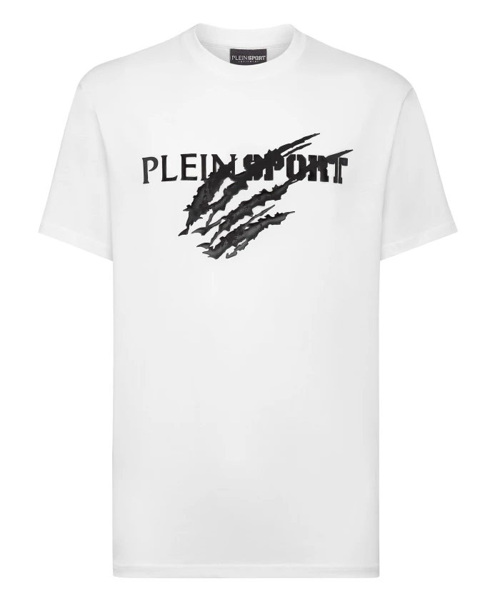 

Футболка с круглым вырезом, ss scratch Plein Sport, белый