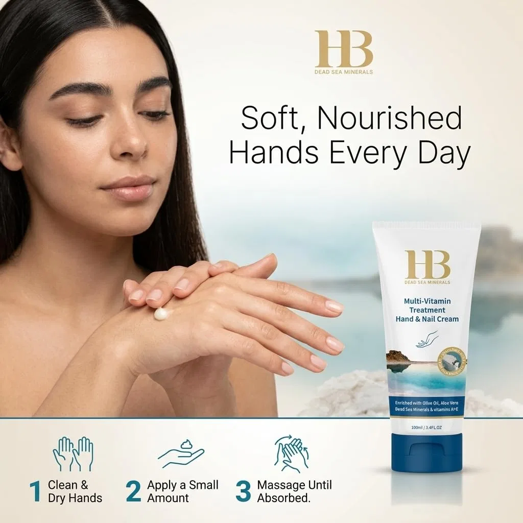 Крем для рук и ногтей Health & Beauty Dead Sea Minerals 100 мл H & B Health & Beauty Dead Sea Minerals — фото 4