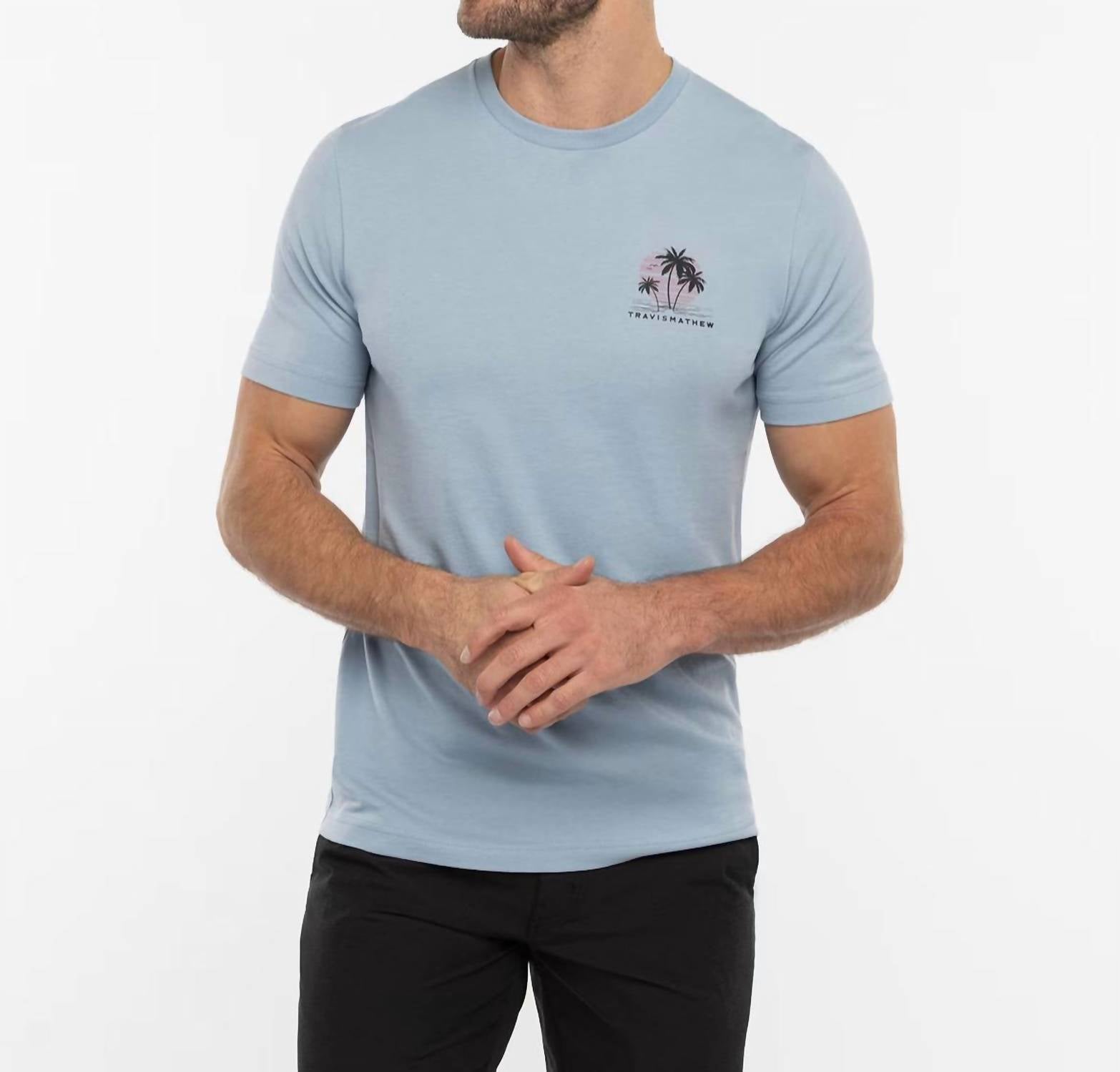 

Футболка Make The Drop в пепельно-голубом цвете TravisMathew