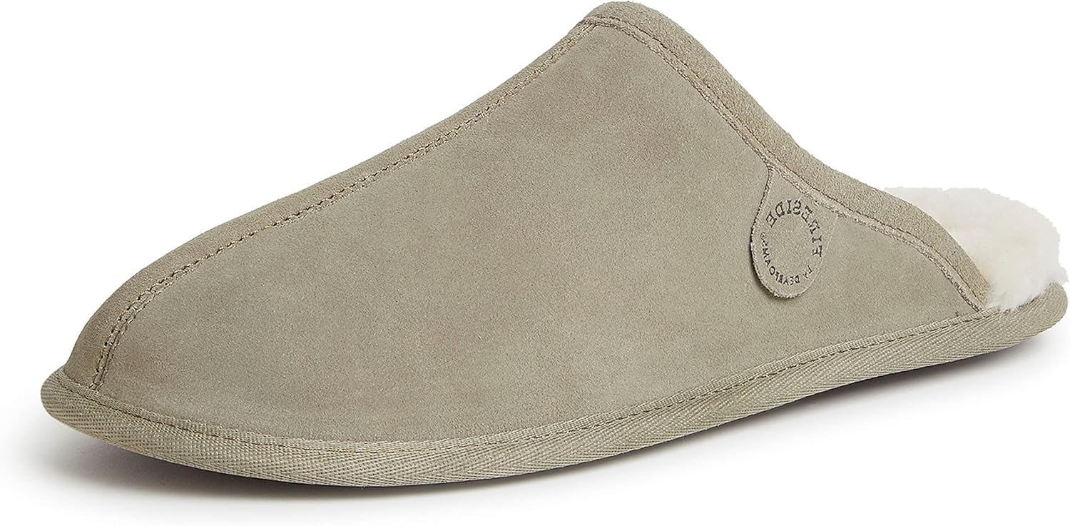 

Кожаные тапочки Fireside от Dearfoams для мужчин Warwick водоотталкивающие с шерстяной подкладкой, Moss