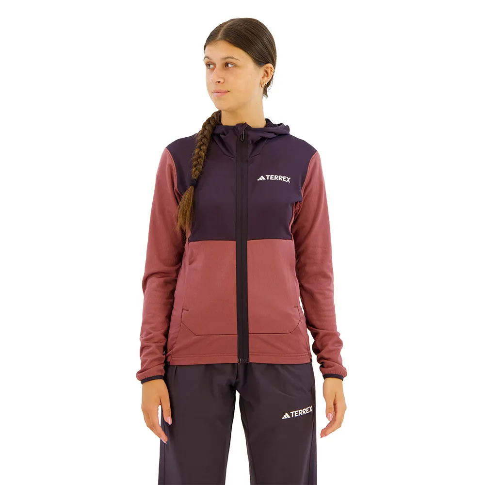 

Флис adidas Terrex Xperior Light full zip, серый/розовый