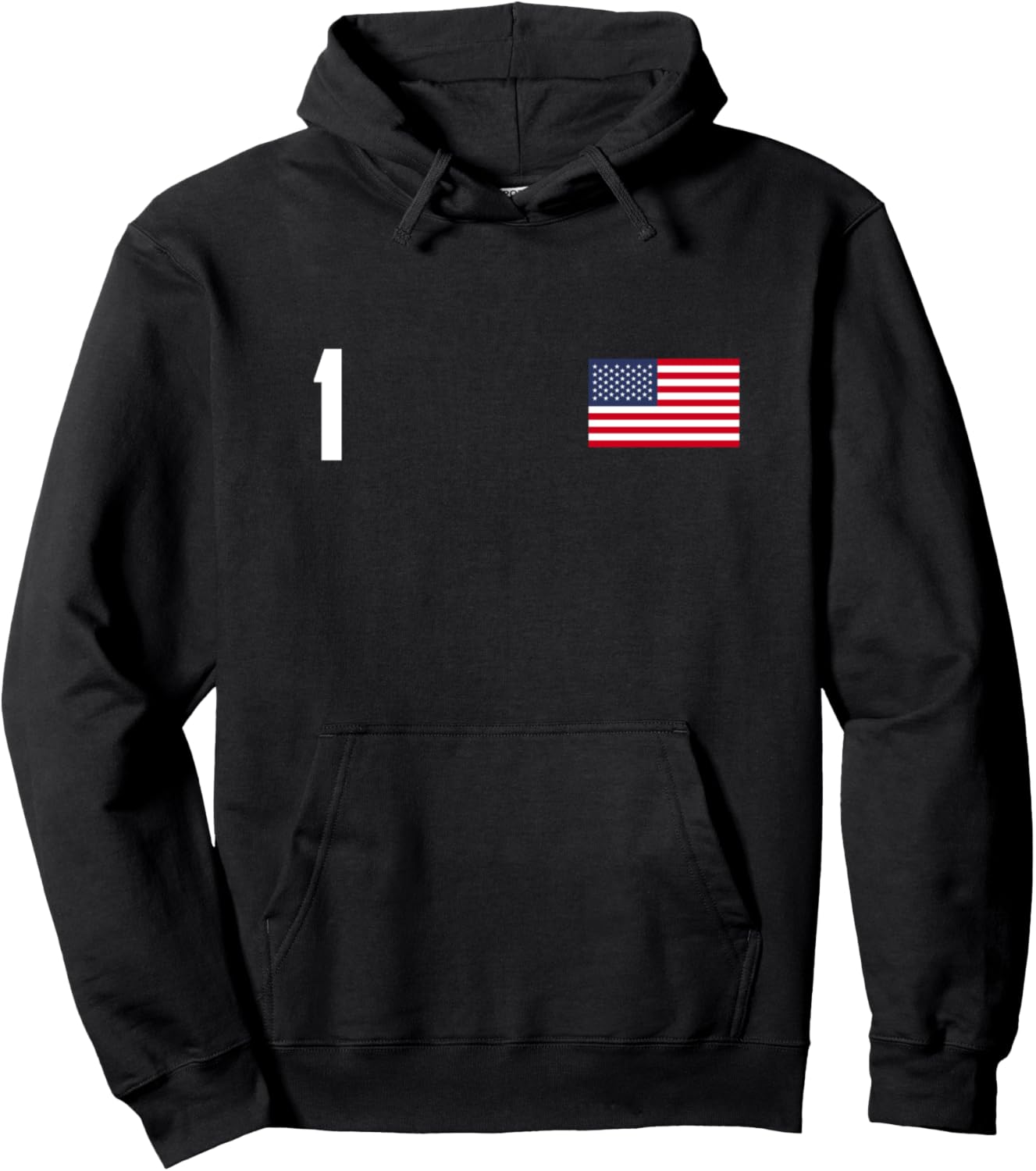 

Худи унисекс с американским флагом № 1 (USA Flag No.1 Unisex Hoodie) Atryink, черный