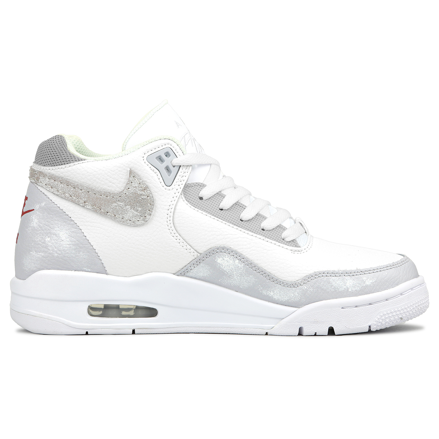 Nike Flight Legacy устойчивые к истиранию и скольжению кроссовки Mid top в винтажном стиле Unisex White — фото 3