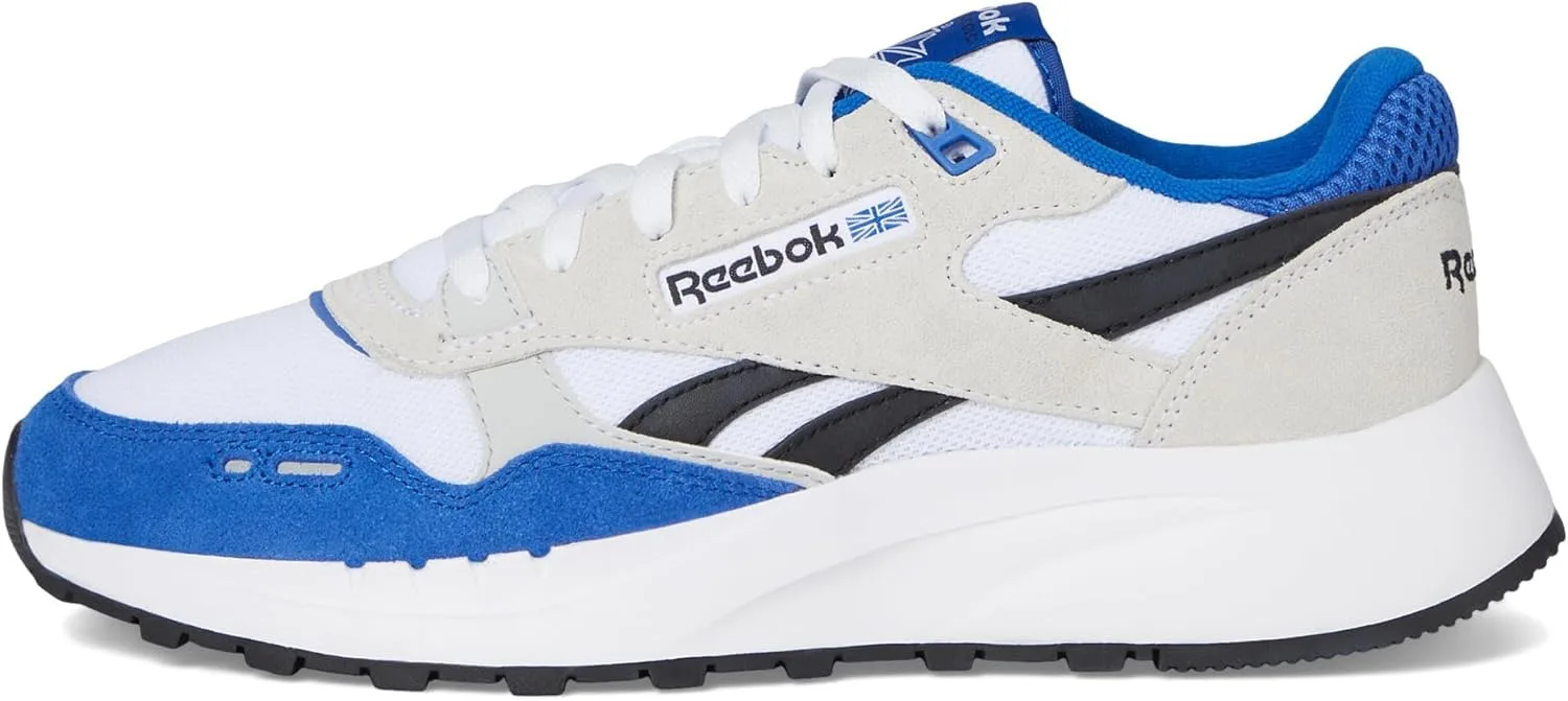 Кроссовки Reebok Unisex Classic Leather 2400, белый/черный/синий — фото 4