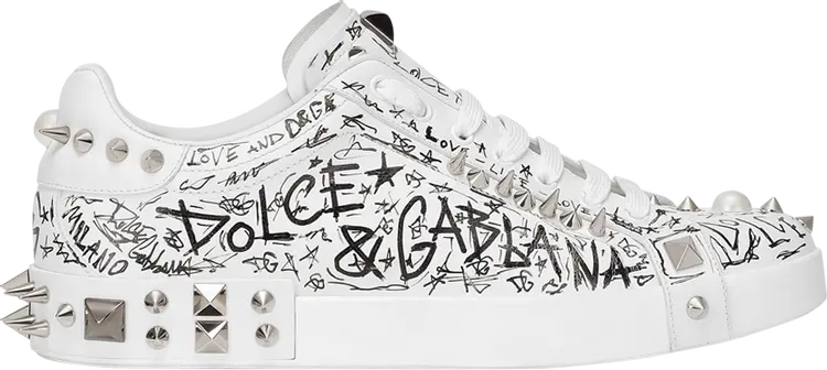 

Кроссовки Dolce & Gabbana Portofino 'Punk Rock', белый